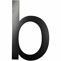 PEARL Hausnummer aus Metall, Buchstabe b, 200 x 130 x 2 mm, schwarz PEARL Hausnummern aus Metall 