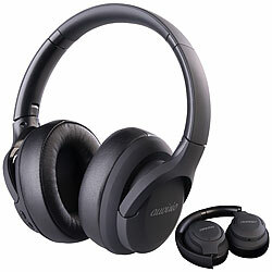 auvisio Faltbarer Reise Over-Ear-Kopfhörer mit Akku, ANC, BT 5.3 & Mikro auvisio Zweifach faltbare Over-Ear-Kopfhörer mit ANC, Bluetooth