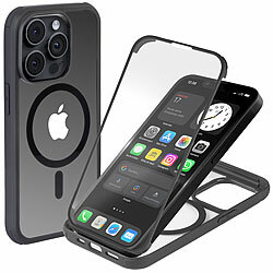 Xcase 360°-Schutzhülle für iPhone 14 Pro, stoßfest, MagSafe-komp., schwarz Xcase 360°-Ganzkörper-Schutzhüllen für iPhone 14 Pro, Glas-Displayschutzfolie, MagSafe-komp., stoßfest