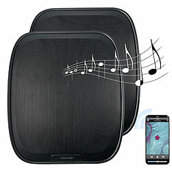 auvisio 2er-Set Aktiver Stereo-Wandlautsprecher mit Akku, FM-Radio, BT 5.3 auvisio Flache Akku-Wandlautsprecher mit integriertem FM-Radio und Bluetooth