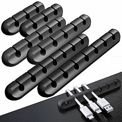General Office 6er-Set selbstklebende Kabelhalter für 3, 5 und 7 Kabel General Office Selbstklebende Kabel-Organizer