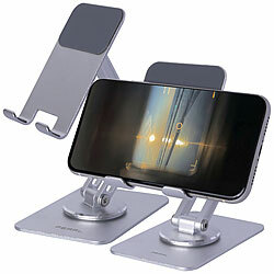 PEARL 2er-Set Verstellbarer Tablet- und Smartphone-Arm, 3 Achsen PEARL Faltbare Tablet Ständer für Tablets/Handys, 3 Achsen höhenverstellbar