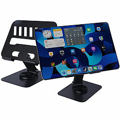 PEARL 2er-Set faltbare Tablet- und Smartphone-Ständer, 2 Achsenhöhen PEARL Faltbare Tablet Ständer für Tablets/Handys, 3 Achsen höhenverstellbar
