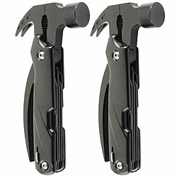 Semptec Urban Survival Technology 2er Set 12in1 Multitool-Mini-Hammer, Camping-Zubehör, inkl. Nylonhülle Semptec Urban Survival Technology 