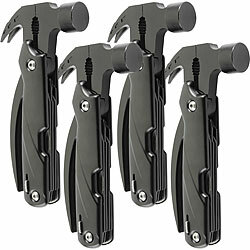 Semptec Urban Survival Technology 4er Set 12in1 Multitool-Mini-Hammer, Camping-Zubehör, inkl. Nylonhülle Semptec Urban Survival Technology Multitool-Hammer