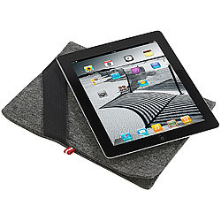 Xcase Hochwertige Filz-Tasche für 9,7" Tablets, Kunstleder-Außentasche Xcase