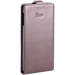 Xcase Stilvolle Klapp-Schutztasche für Samsung Note 3, braun Xcase Schutzhüllen (Samsung)