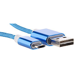 Callstel Lade-/Datenkabel USB auf Micro-USB mit beidseitigen Steckern, 100 cm Callstel