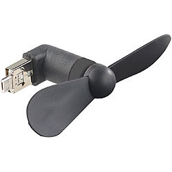 Callstel Mini-Ventilator, USB & Micro-USB-Stecker für PC, Smartphone, Tablet Callstel USB- & Micro-USB-Ventilatoren