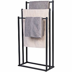 Carlo Milano Handtuchständer mit 3 Stangen, Metall, schwarz Carlo Milano Handtuchständer