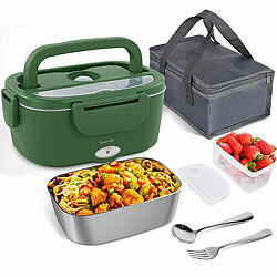 Rosenstein & Söhne Elektrische Lunchbox für warmes Essen, 1,5 l, 80 Watt, 230/24/12 Volt Rosenstein & Söhne Elektrische Lunchboxen für 230-V-Steckdose, 12- und 24-V-Zigarettenanzünder-Anschluss