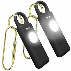 Semptec Urban Survival Technology 2er-Set Selbstverteidigungs-Schlüsselanhänger, 130 dB, Taschenlampe Semptec Urban Survival Technology Taschenalarme
