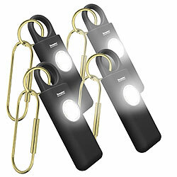 Semptec Urban Survival Technology 4er-Set Selbstverteidigungs-Schlüsselanhänger, 130 dB, Taschenlampe Semptec Urban Survival Technology Taschenalarme