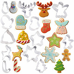 Rosenstein & Söhne Weihnachts-Ausstecher, 12-tlg. Set, Edelstahl, Kekse, Fondant, Deko Rosenstein & Söhne Weihnachts-Ausstecher-Sets, Edelstahl, Kekse, Fondants, Dekos