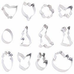 Rosenstein & Söhne Oster-Ausstecher, 12-tlg. Set, Edelstahl, Kekse, Fondant, Deko Rosenstein & Söhne Oster-Ausstecher-Sets, Edelstahl, Kekse, Fondants, Dekos