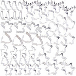 Rosenstein & Söhne Weihnachts-Ausstecher, 48-tlg. Set, Edelstahl, Kekse, Fondant, Deko Rosenstein & Söhne Weihnachts-Ausstecher-Sets, Edelstahl, Kekse, Fondants, Dekos