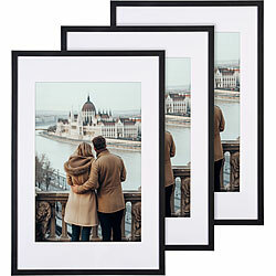 Your Design 3er-Set Bilderrahmen, bruchsicheres Acrylglas, 50 x 70 cm, schwarz Your Design Bilderrahmen aus Hölzern, bruchsichere Acrylgläser 