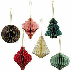 Britesta 6er-Set Weihnachts-Deko zum Aufhängen, 3D-Ornamente aus Papier Britesta Weihnachts-Dekos zum Aufhängen, 3D-Ornamente aus Papier