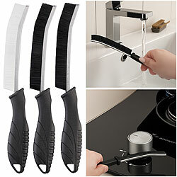 PEARL 3er-Set Hartborsten-Fugen- & Eckenbürsten, Spaltenreinigung, 120x40 mm PEARL Fugen- und Eckbürsten 