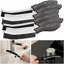 PEARL 6er-Set Hartborsten-Fugen- & Eckenbürsten, Spaltenreinigung, 120x40 mm PEARL Fugen- und Eckbürsten 