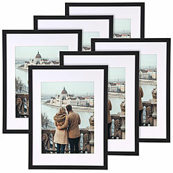 Your Design 6er-Set Bilderrahmen, bruchsicheres Acrylglas, 30 x 40 cm, schwarz Your Design Bilderrahmen aus Hölzern, bruchsichere Acrylgläser