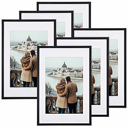Your Design 6er-Set Bilderrahmen, bruchsicheres Acrylglas, 50 x 70 cm, schwarz Your Design Bilderrahmen aus Hölzern, bruchsichere Acrylgläser 