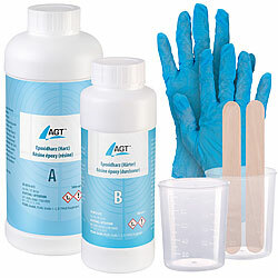 AGT Transparentes Epoxidharz, 1.500 ml, inkl. Zubehör AGT 