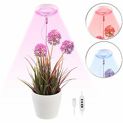 Lunartec Höhenverstellbare Vollspektrum-LED-Pflanzenlampe mit 48 LEDs Lunartec Höhenverstellbare Vollspektrum-LED-Pflanzenlampen 