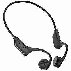 auvisio Knochenschall-Kopfhörer, Bluetooth 5.4, wasserfest, Open Ear, IP56 auvisio Wasser- und schweißfeste Knochenschall-Kopfhörer mit Bluetooth und Freisprech-Funktion 