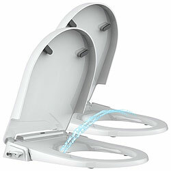 BadeStern 2er-Set Bidet-Toilettensitz mit Doppeldüsen, Absenkautomatik, D-Form BadeStern Bidet-Toilettensitze mit Doppeldüsen und Absenkautomatik