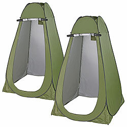 Semptec Urban Survival Technology 2er Tragbares Pop-Up-Dusch-, Toiletten- und Umkleide-Zelt, grün Semptec Urban Survival Technology Tragbares Pop-Up-Dusch-, Toiletten- und Umkleide-Zelte
