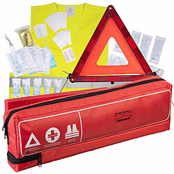 Lescars Kfz-Kombitasche mit Verbandkasten, Warndreieck & Warnweste, DIN 13164 Lescars 