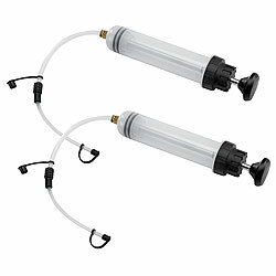 AGT 2er-Set Öl-Absaugpumpe, Getriebeöl/Bremsflüssigkeit/Kühlmittel, 200 ml AGT Absaugpumpen für Getriebeöl, Bremsflüssigkeit, Kühlmittel 