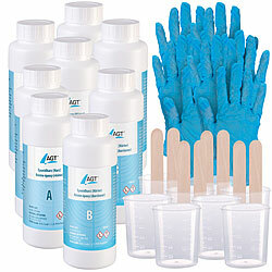 AGT 4er-Set Epoxidharz, transparent, 1000 ml, inkl. Zubehör AGT Epoxidharze