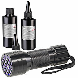 AGT 2er-Set UV-Resin, kristallklar, vorgemischt, 2x 50 g, inkl. UV-Lampe AGT 