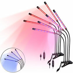 Lunartec 2er-Set Vollspektrum-LED-Pflanzenlampe m. 4 beweglichen Schwanenhälsen Lunartec Vollspektrum-LED-Pflanzenlampen mit Schwanenhälsen