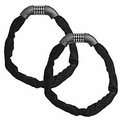 AGT 2er-Set Fahrradschloss mit 5-stelligem Zahlencode, flexible Stahlkette AGT Kettenschlösser mit Zahlencode für Fahrrad und Motorrad