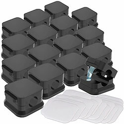 General Office 16er-Set magnetische Kabelclips, Kabel-Organizer m. Klebepads, schwarz General Office Magnetische Kabelclips, Kabel-Organizer mit Klebepads 