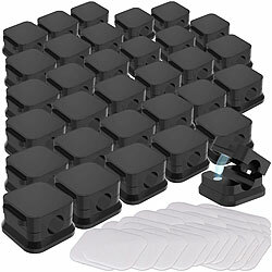 General Office 32er-Set magnetische Kabelclips, Kabel-Organizer m. Klebepads, schwarz General Office Magnetische Kabelclips, Kabel-Organizer mit Klebepads 