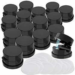 General Office 16er-Set magnetische Kabelclips, 360° drehbar, mit Klebepads, schwarz General Office Magnetische Kabelclips, 360° drehbare, mit Klebepads 