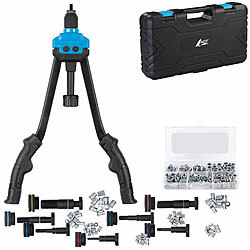 AGT Nietmutternzange mit 330 Nietmuttern, Dornen M3 - M12, Koffer, 40 cm AGT Nietmutternzangen mit Nietmuttern im Koffer 