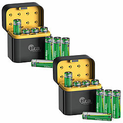 tka Köbele Akkutechnik 2x 8er-Set Li-Ion-Akkus Typ AA, mit USB-C-Ladebox,3.000mWh,Ladeanzeige tka Köbele Akkutechnik Li-Ion-Akkus Typ AA / Mignon, mit USB-C-Ladebox