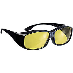 PEARL Überzieh-Nachtsichtbrille "Night Vision" für Brillenträger PEARL Kontrastverstärkende Überzieh-Nachtsichtbrillen