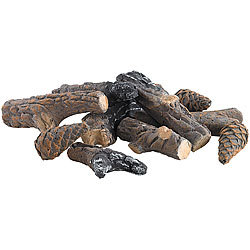 Carlo Milano Dekorations-Äste & -Tannenzapfen für Bio-Ethanol-Öfen, 10-teilig Carlo Milano Deko  Keramik-Holz für Bioethanol-Kamine