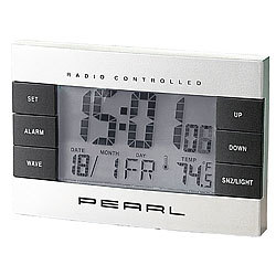 PEARL Digitaler Funkwecker mit Temperaturanzeige und Kalender PEARL 
