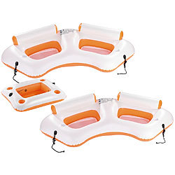 infactory 2-Personen-Wassersofa, Doppelpack, inkl. schwimmendem Getränkehalter infactory Wassersessel mit Getränkehalter