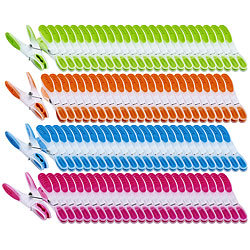 PEARL Extra starke Wäscheklammern mit Soft-Grip, 200 Stück, in 4 Farben PEARL Soft-Wäscheklammer-Sets