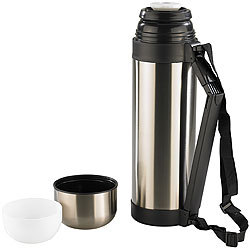 Rosenstein & S&ouml;hne Reise-Isolierflasche 1,8l mit 2 Bechern & Tragegurt Rosenstein & S&ouml;hne Isolierflaschen