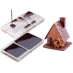 Rosenstein & S&ouml;hne 3D Schokoladen-Gussformen-Set "Weihnachtshaus" Rosenstein & S&ouml;hne Schokoladenhaus 3D-Gussformen