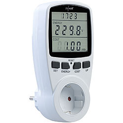 revolt Digitaler Energiekostenmesser mit XXL Jumbo Display, bis 3.680 Watt revolt Energiekostenmesser